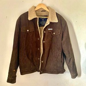 Brown corduroy Sherpa jacket